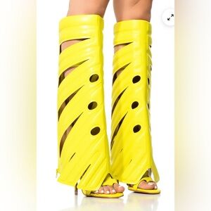 Cape Robbin Yellow Over the Knee Boots